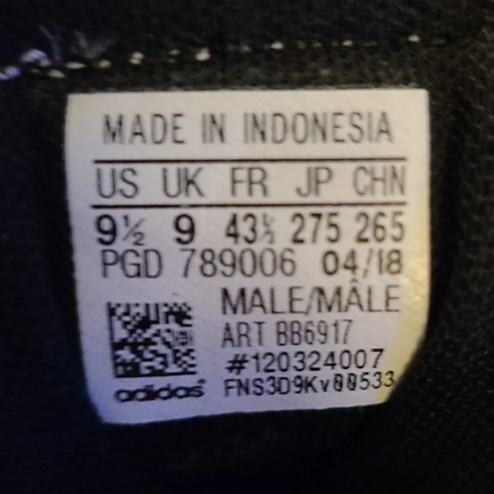 Size 9.5 - adidas Duramo 9 Black - BB6917